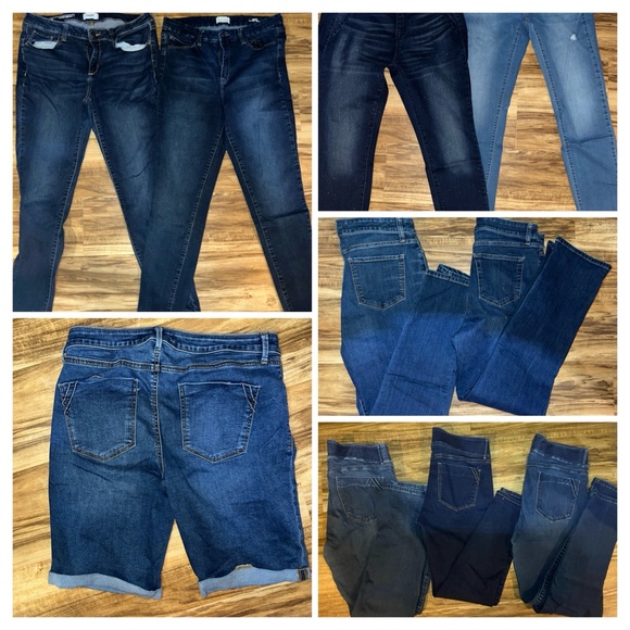 Bundle of blue jeans, women’s size 12, apt 9 tummy control - Picture 1 of 11